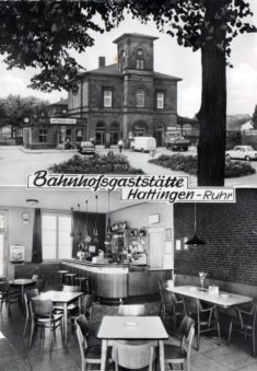 Postkarte: Bahnhofsgaststätte Hattingen - Ruhr