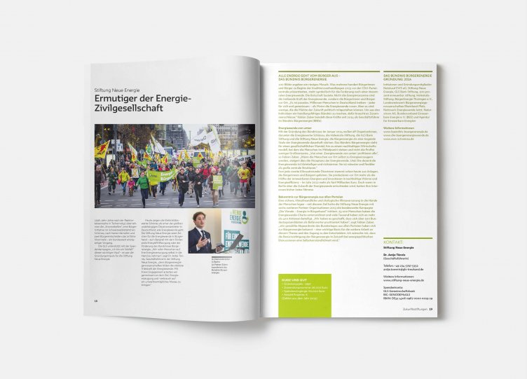 Chancen eröffnen: Ermutiger der Energiegesellschaft, Imagebroschüre 2014, GLS Treuhand