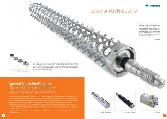 RS Rittel Imagebroschüre: Spezial-Verschleißschutz Lebensmittelindustrie